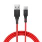 Kabelis Blitzwolf USB - USB type C, 1,8m BW-TC15, sarkans cena un informācija | Kabeļi un vadi | 220.lv