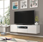 TV galdiņš RTV Aura 150 ar LED apgaismojumu, balts/glancēts cena un informācija | TV galdiņi | 220.lv