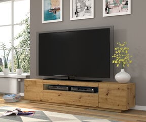 TV galdiņš RTV Aura 200 ar LED apgaismojumu, brūns cena un informācija | TV galdiņi | 220.lv