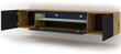 TV galdiņš RTV Aura 200 ar LED apgaismojumu, brūns/melns cena un informācija | TV galdiņi | 220.lv
