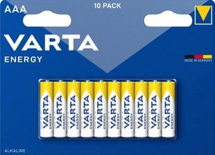 Щелочные батарейки VARTA AAA Energy (10 шт.) цена и информация | Varta Сантехника, ремонт, вентиляция | 220.lv