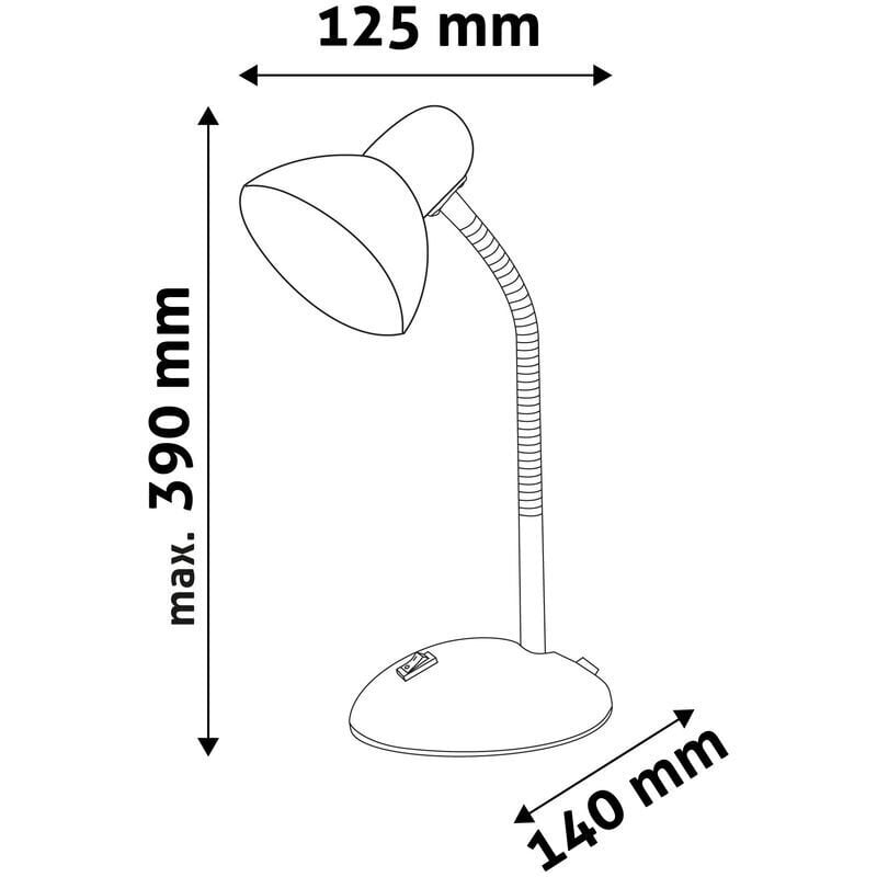 Galda lampa Avide E27 max40 W, melna cena un informācija | Galda lampas | 220.lv