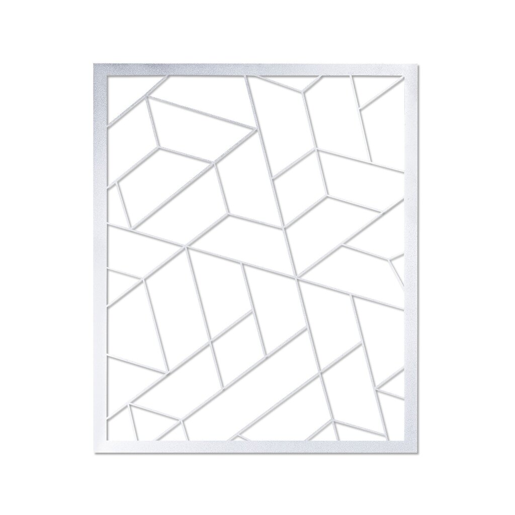 Metāla sienas dekorācija Moodboard 2 Silver, 50x60 cm cena un informācija | Interjera priekšmeti | 220.lv