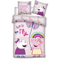 Bērnu gultas veļas komplekts Peppa Pig, 100x135, 2 daļas cena un informācija | Bērnu gultas veļa | 220.lv