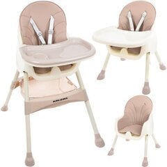 Bērnu krēsls 3 in 1, gaiši rozā цена и информация | Стульчики для кормления | 220.lv