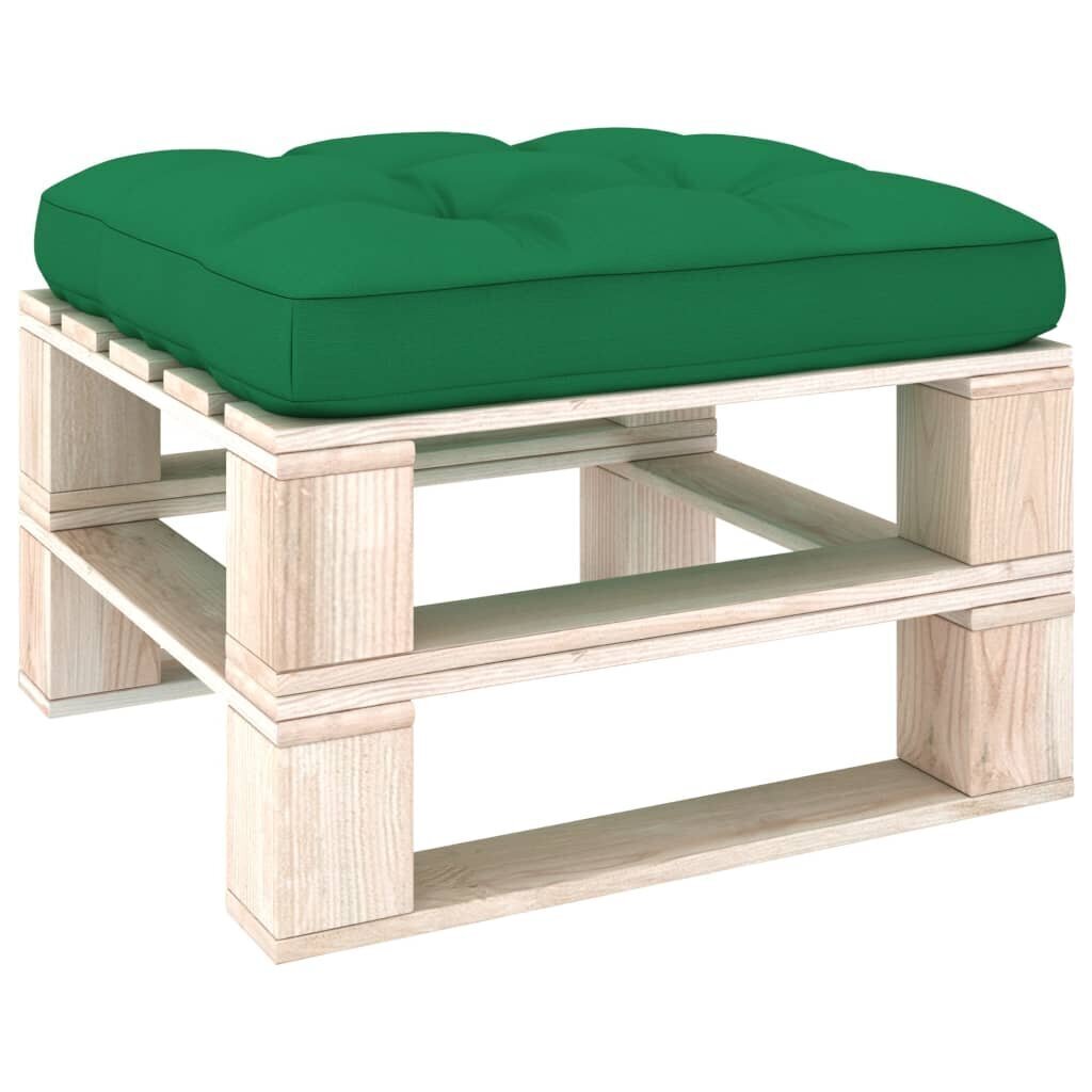 Spilvens dīvānam no paletēm, 50x50x12 cm, zaļš cena un informācija | Krēslu paliktņi | 220.lv