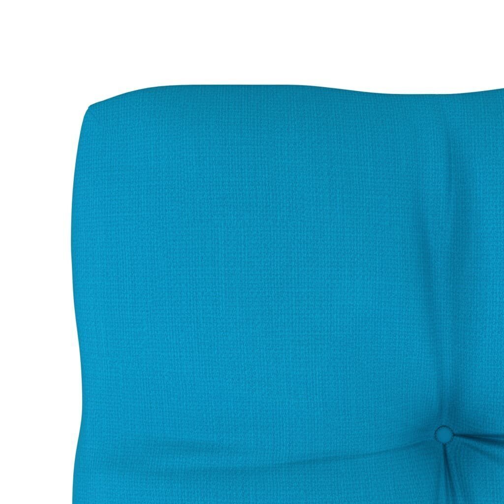 Spilvens dīvānam no paletēm, 70x70x12 cm, zils cena un informācija | Krēslu paliktņi | 220.lv