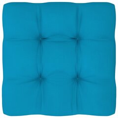 Spilvens dīvānam no paletēm, 80x80x12 cm, zils цена и информация | Подушки, наволочки, чехлы | 220.lv