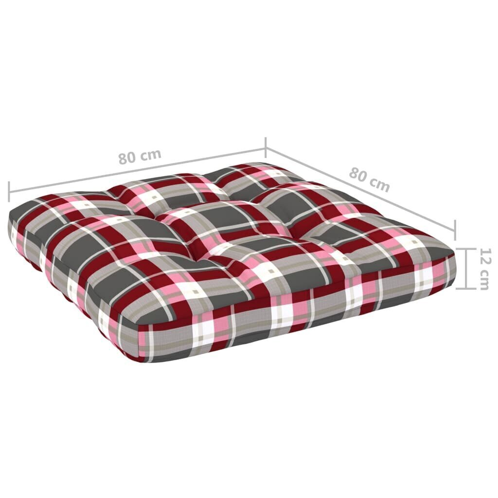 Spilvens dīvānam no paletēm, 80x80x12 cm, sarkans cena un informācija | Krēslu paliktņi | 220.lv