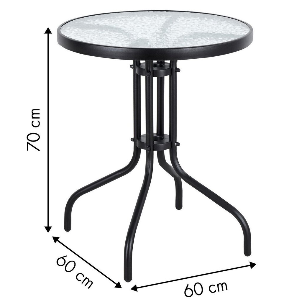 Dārza / terases galds 60cm cena un informācija | Dārza galdi | 220.lv