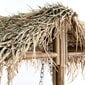 vidaXL divvietīgs dārza šūpuļsols, palmu lapas, bambuss, 202 cm cena un informācija | Dārza šūpoles | 220.lv