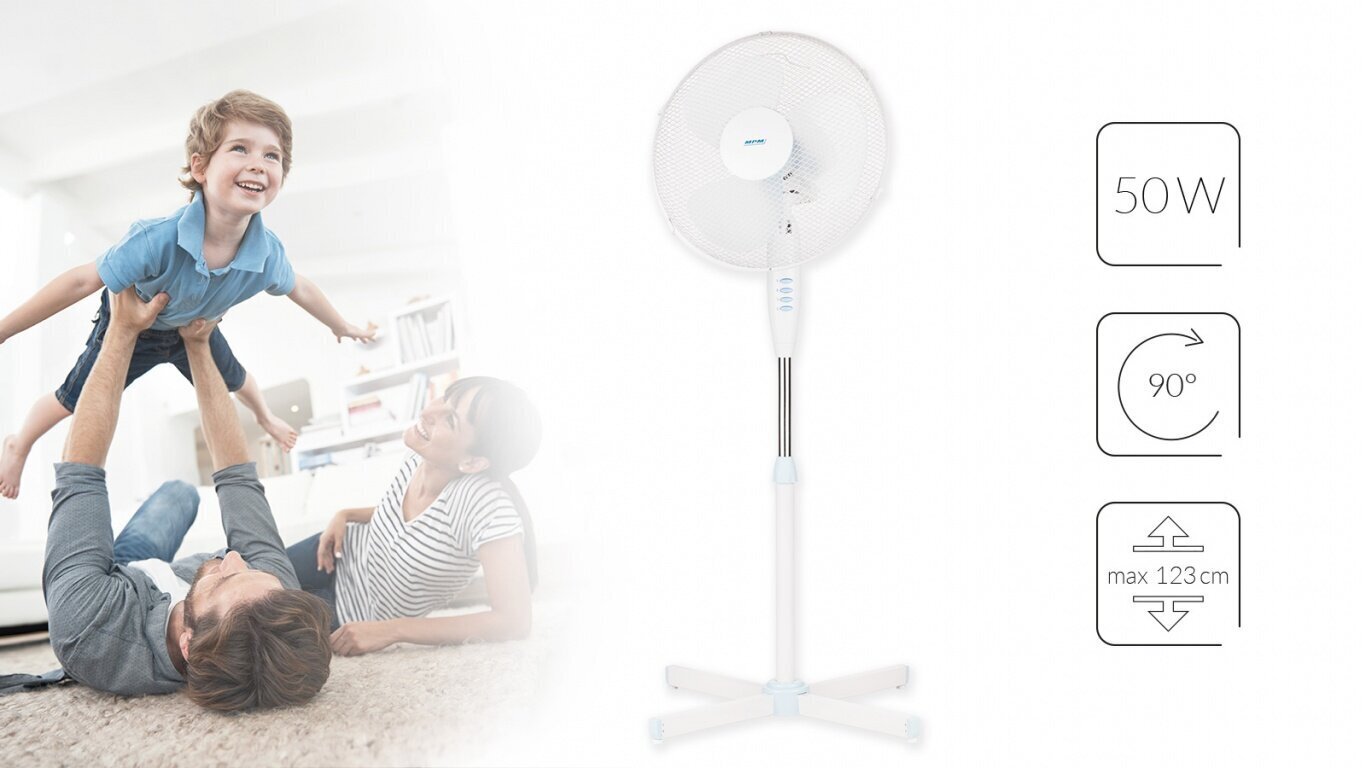 Grīdas ventilators, 50W cena un informācija | Ventilatori | 220.lv