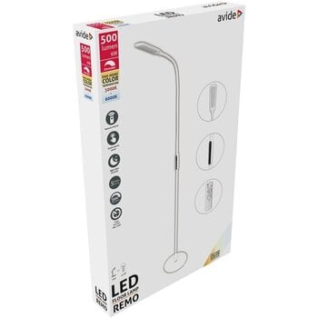 LED grīdas lampa Avide Remo 9W balta ar pulti cena un informācija | Stāvlampas | 220.lv