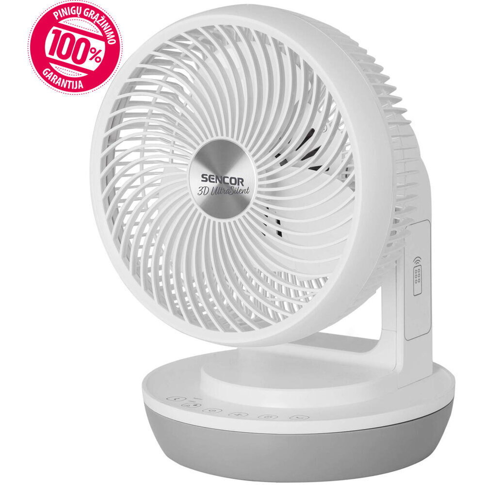 Ventilators Sencor SFE 2340WH 3D Ultrasilent cena un informācija | Ventilatori | 220.lv