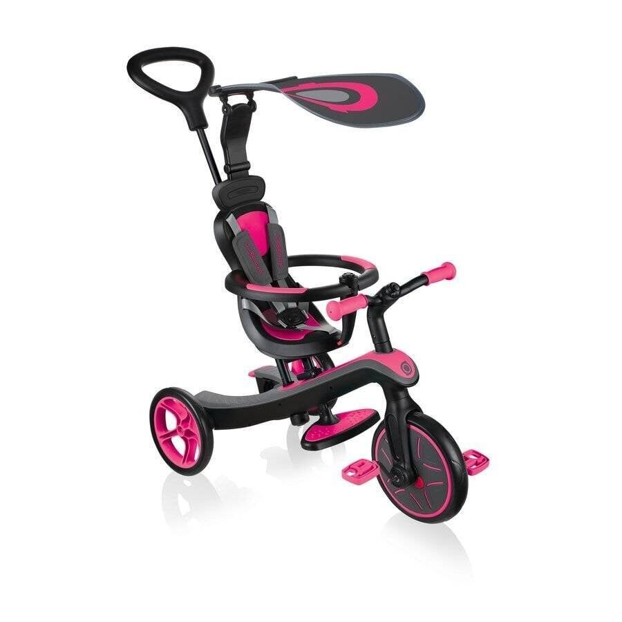 Skrejritenis Globber Trike Explorer 4in1, rozā, 632-110 cena un informācija | Trīsriteņi | 220.lv