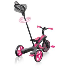 Самокат Globber Trike Explorer 4в1, розовый, 632-110 цена и информация | Трехколесные велосипеды | 220.lv