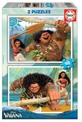 Puzle Vajana/ Moana, 2 gab. x 48 gab. cena un informācija | Puzles, 3D puzles | 220.lv