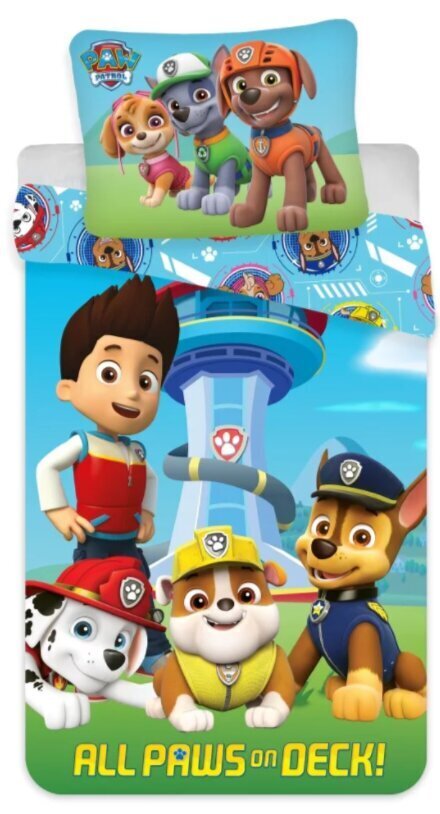 Bērnu gultas veļas komplekts Paw Patrol, 100x135, 2 daļas cena un informācija | Bērnu gultas veļa | 220.lv