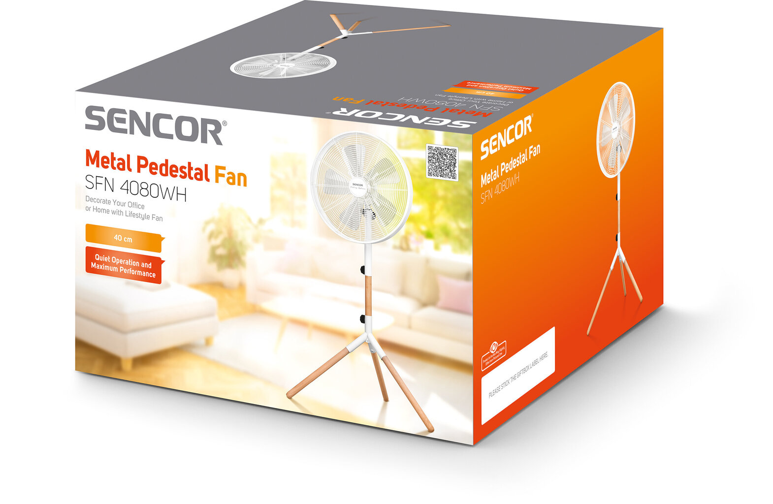 Ventilators Sencor SFN 4080WH Woodstock cena un informācija | Ventilatori | 220.lv