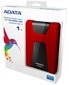 A-data DashDrive 1TB Durable HD650 RED (sarkans) цена и информация | Ārējie cietie diski | 220.lv