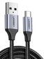 Ugreen US288 USB-C kabelis, QC3.0, alumīnija spraudnis, 0,5 m, melns цена и информация | Kabeļi un vadi | 220.lv