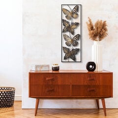 Металлическая декорация на стену Metal Art Butterfly, 100x35x5 см цена и информация | Детали интерьера | 220.lv