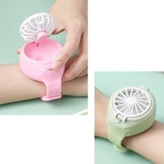 RoGer Portable Mini Watch Fan USB for Children Pink cena un informācija | Ventilatori | 220.lv