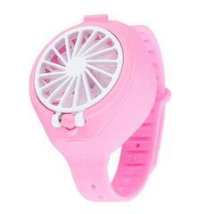 RoGer Portable Mini Watch Fan USB for Children Pink цена и информация | Вентиляторы | 220.lv