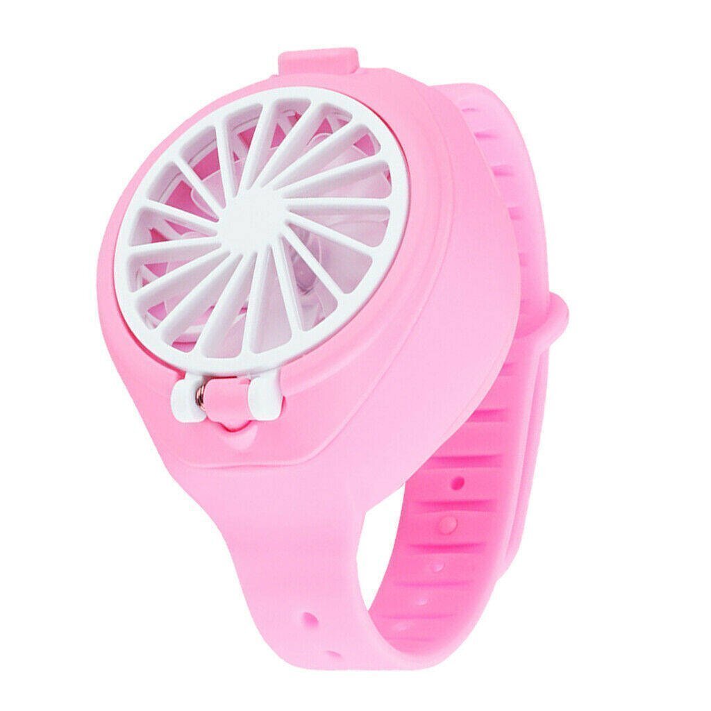 RoGer Portable Mini Watch Fan USB for Children Pink cena un informācija | Ventilatori | 220.lv