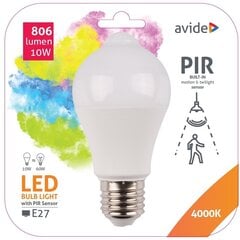 Светодиодная лампочка Avide 10W A60 E27 4K PIR сенсор цена и информация | Лампочки | 220.lv