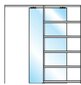 Iebūvējamās stikla durvis STRAS cena un informācija | Iekšdurvis | 220.lv