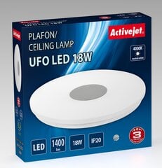 LED gaismeklis Activejet AJE-UFO, 18W, balts cena un informācija | Iebūvējamās lampas, LED paneļi | 220.lv