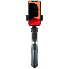 XO SS08 Selfie Stick 2in1 штатив телескопическая подставка с Bluetooth пульт дистанционного управления / черный цена и информация | Моноподы для селфи («Selfie sticks») | 220.lv