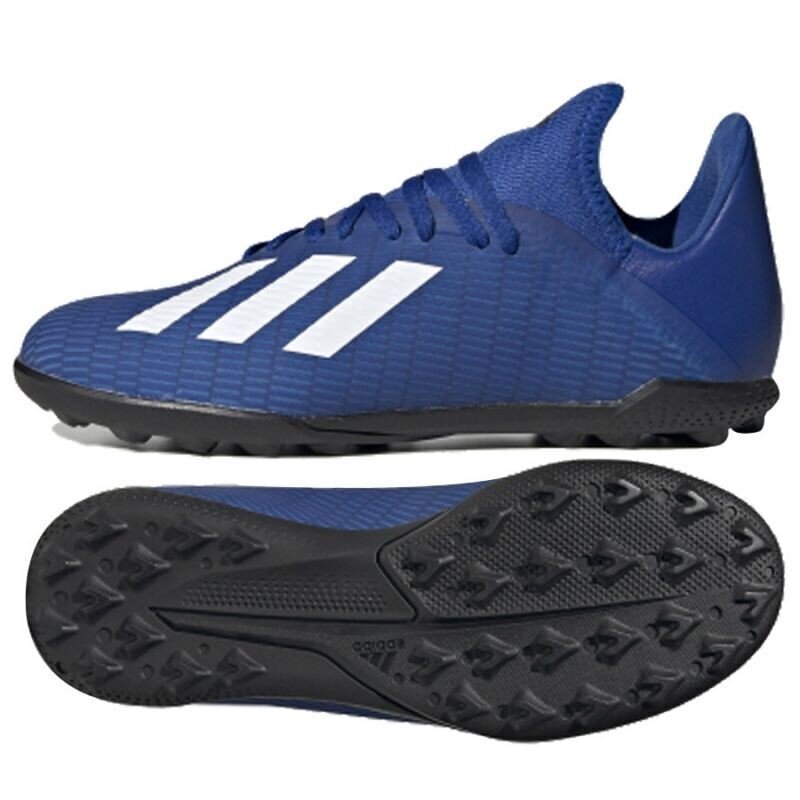 Futbola buči zēniem Adidas X 19.3 TF J EG7172, zili цена и информация | Futbola apavi | 220.lv