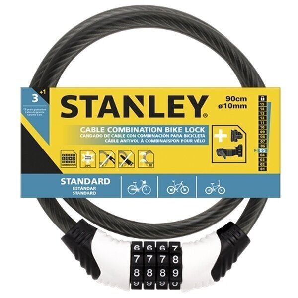 Velosipēda koda slēdzene ar trosi Stanley S741-151 цена и информация | Velo slēdzenes | 220.lv