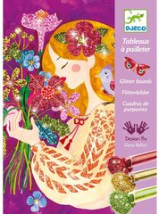Набор для рисования с блестками Djeco Запах цветов, 4 картинки цена и информация | Принадлежности для рисования, лепки | 220.lv
