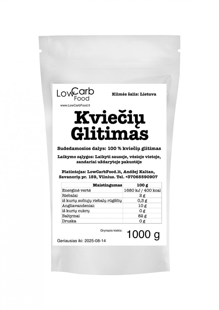 Kviešu glutēns (seitāns), 1 kg cena un informācija | Pārtikas piedevas | 220.lv