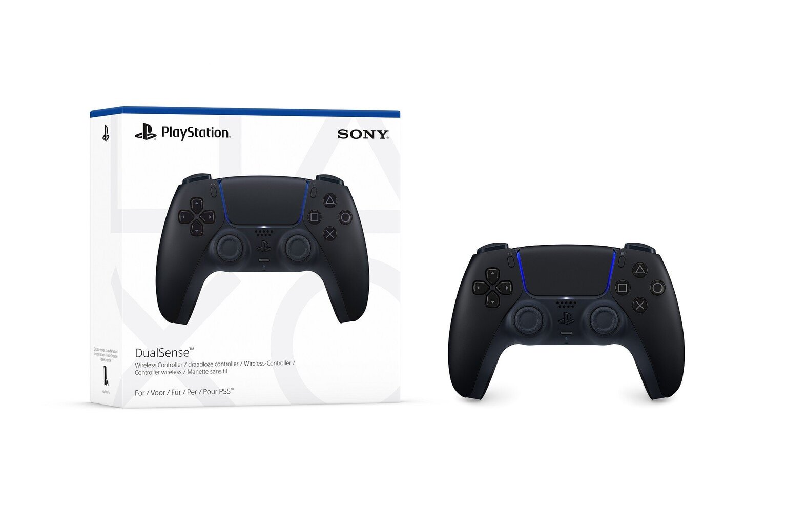 Игровой пульт Sony PlayStation DualSense Midnight Black (PS5) цена | 220.lv