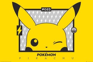 Poster Pokemon - Pikachu Wink, 91.5x61cm cena un informācija | Datorspēļu suvenīri | 220.lv