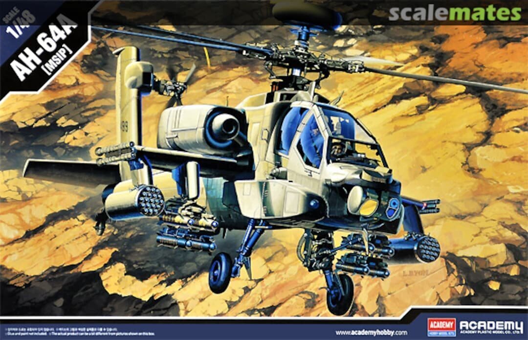 Līmējams modelis Academy 12262 AH-64A (MSIP) 1/48 цена и информация | Līmējamie modeļi | 220.lv