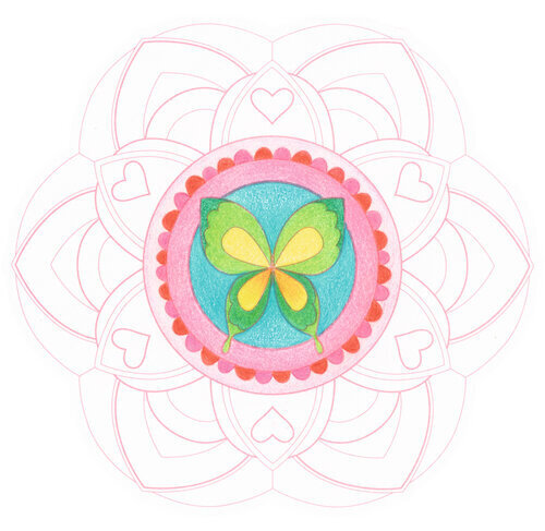 Radošais komplekts izkrāsošanai MANDARINE Mandala Ziedi цена и информация | Attīstošās rotaļlietas | 220.lv