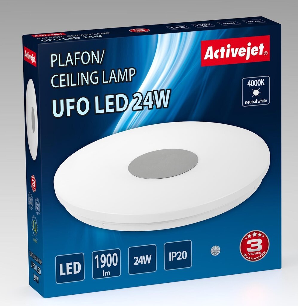 Activejet LED lampa Aje-Ufo cena un informācija | Iebūvējamās lampas, LED paneļi | 220.lv