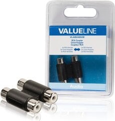 Valueline VLAB24952B 2xRCA kontaktligzda - 2xRCA kontaktligzda цена и информация | Адаптеры и USB разветвители | 220.lv