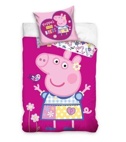 Bērnu gultasveļas komplekts Peppa Pig, 140x200, 2 daļas cena un informācija | Bērnu gultas veļa | 220.lv