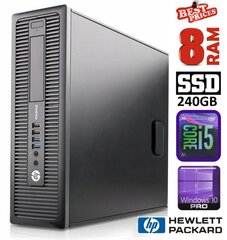 HP 600 G1 SFF i5-4570 8GB 240SSD WIN10PRO/W7P цена и информация | Стационарные компьютеры | 220.lv