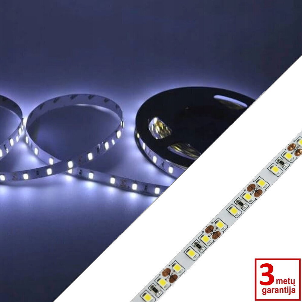 LED lente 12V 9,6 W / m 6500 K SMD2835 Premium 120 diodes cena un informācija | LED lentes | 220.lv