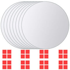 vidaXL spoguļflīzes, 16 gab., apaļas, stikls цена и информация | Настенная плитка | 220.lv