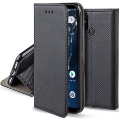 Moozy magnētisks telefona maciņš ar karšu turētāju un statīva funkciju saderīgs ar Xiaomi Mi A2, Mi 6X telefona modeli - Melns cena un informācija | Telefonu vāciņi, maciņi | 220.lv