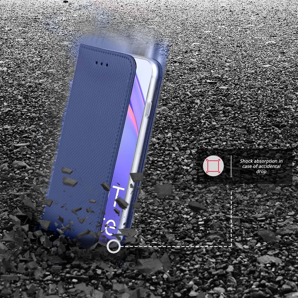 Moozy magnētisks telefona maciņš ar karšu turētāju un statīva funkciju saderīgs ar Xiaomi Mi 10T Lite 5G telefona modeli - Tumši zils цена и информация | Telefonu vāciņi, maciņi | 220.lv