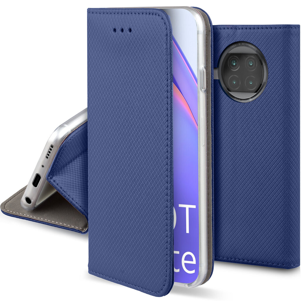Moozy magnētisks telefona maciņš ar karšu turētāju un statīva funkciju saderīgs ar Xiaomi Mi 10T Lite 5G telefona modeli - Tumši zils цена и информация | Telefonu vāciņi, maciņi | 220.lv